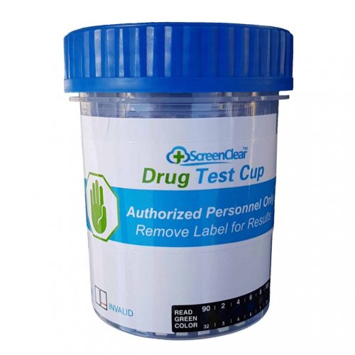 ScreenClear 6 Panel Urine Drug Test Cup THC, COC, OPI, MET, AMP, BZO, plus 6 Adulterants (5 pack)